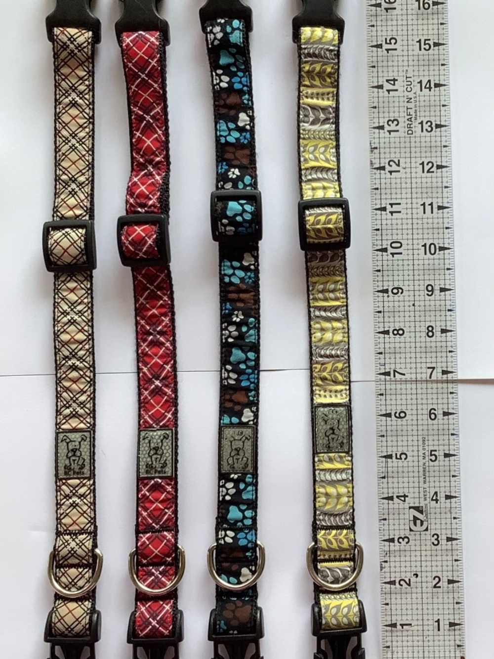 Set of 4 Dog collars large breed